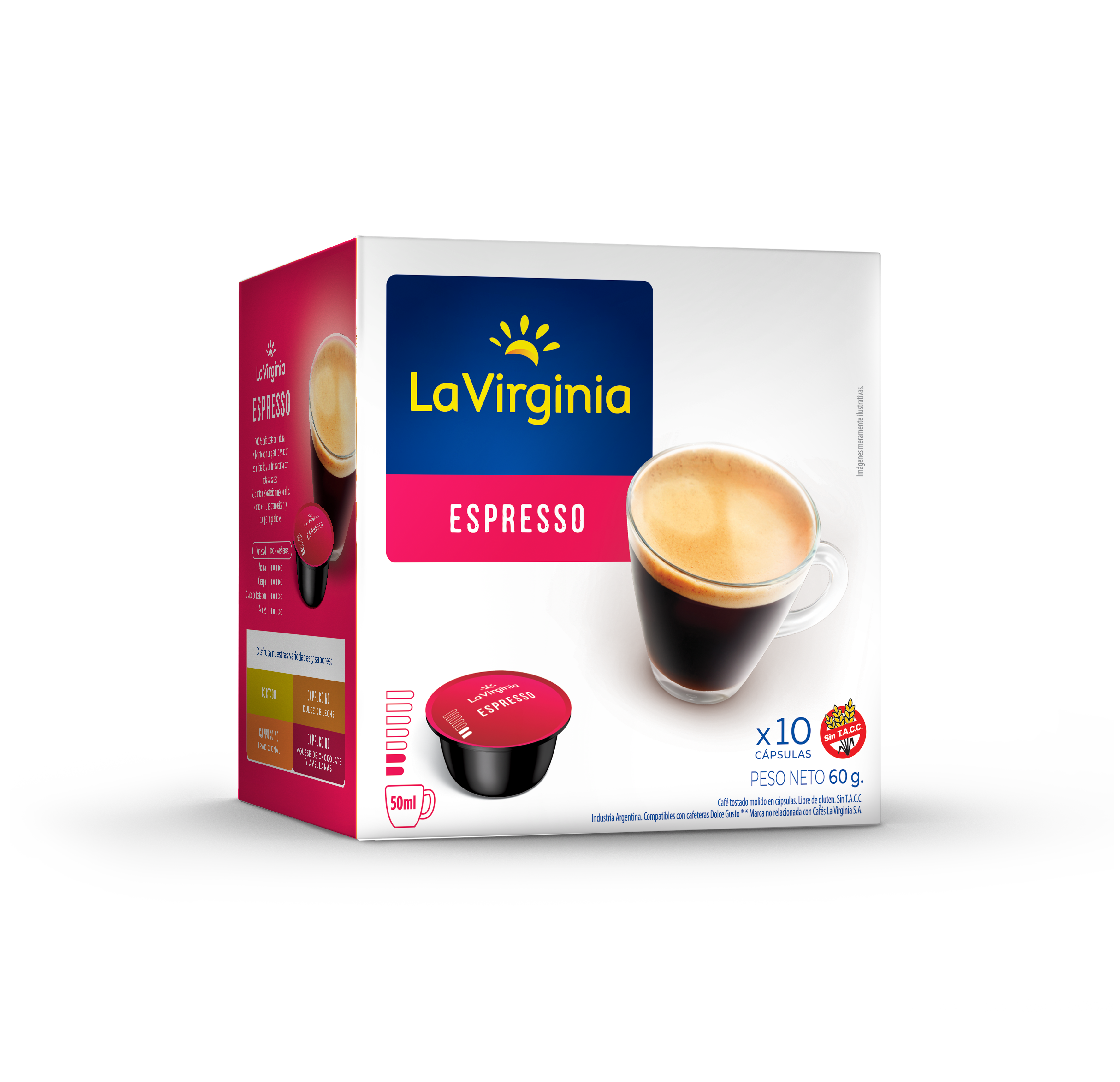 Cafe Sutil / Soft Coffee Espresso- LA VIRGINIA (10 capsulas-pods)